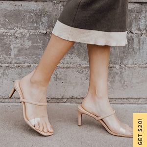Lulus nude heel with clear strap